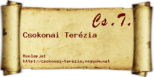 Csokonai Terézia névjegykártya