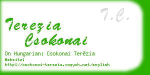 terezia csokonai business card