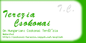 terezia csokonai business card